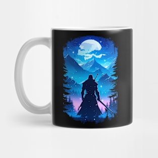 Lone Warrior on a Mystical Night - Witcher Mug